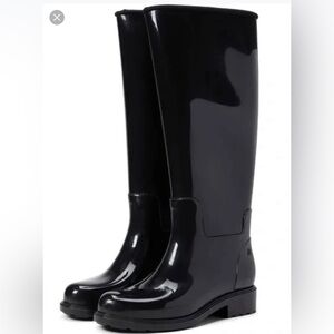 Melissa Black Tall Rain Boots size 9